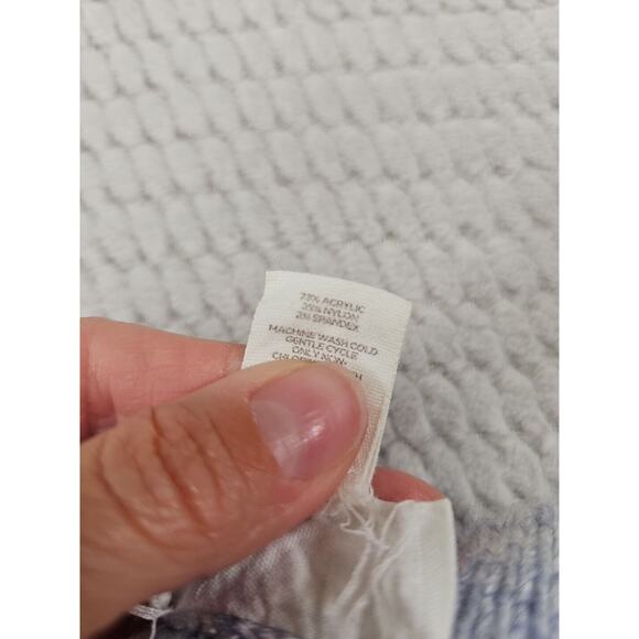 Loft Outlet Lounge Sweater Womens Large Blue & White Oversized Casual Comfort - Picture 7 of 8